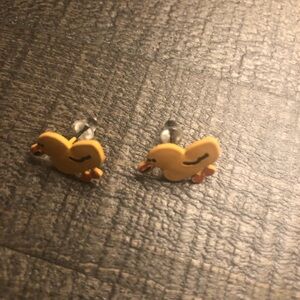 Cute Yellow Duck Stud Earrings